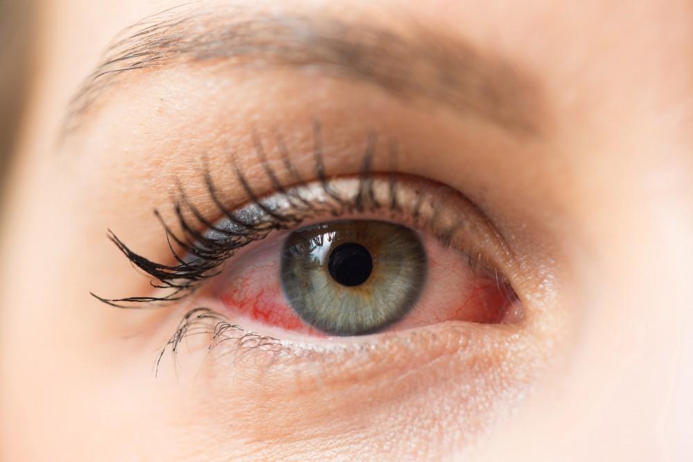 Detailed eye with long lashes