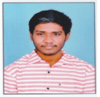 Smiling man against blue background