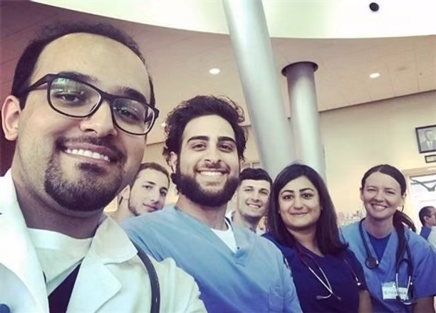 Group of medical professionals smiling together