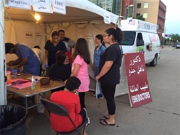Mobile clinic offering free checkups