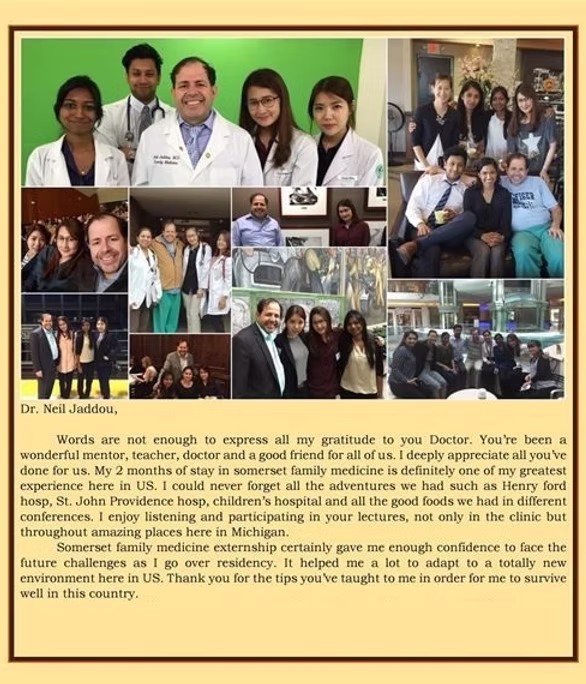 Collage of doctors and medical staff